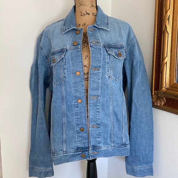 J. Crew Men's Classic Button Up Blue Denim Jacket Mens Size XL - Picture 10 of 10